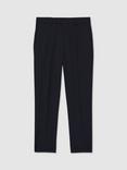 Reiss Kids' Hope Wool Blend Tailored Trousers, Navy