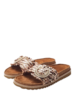 Moda in Pelle Jarilla Leather Sandals - view 2, Bronze