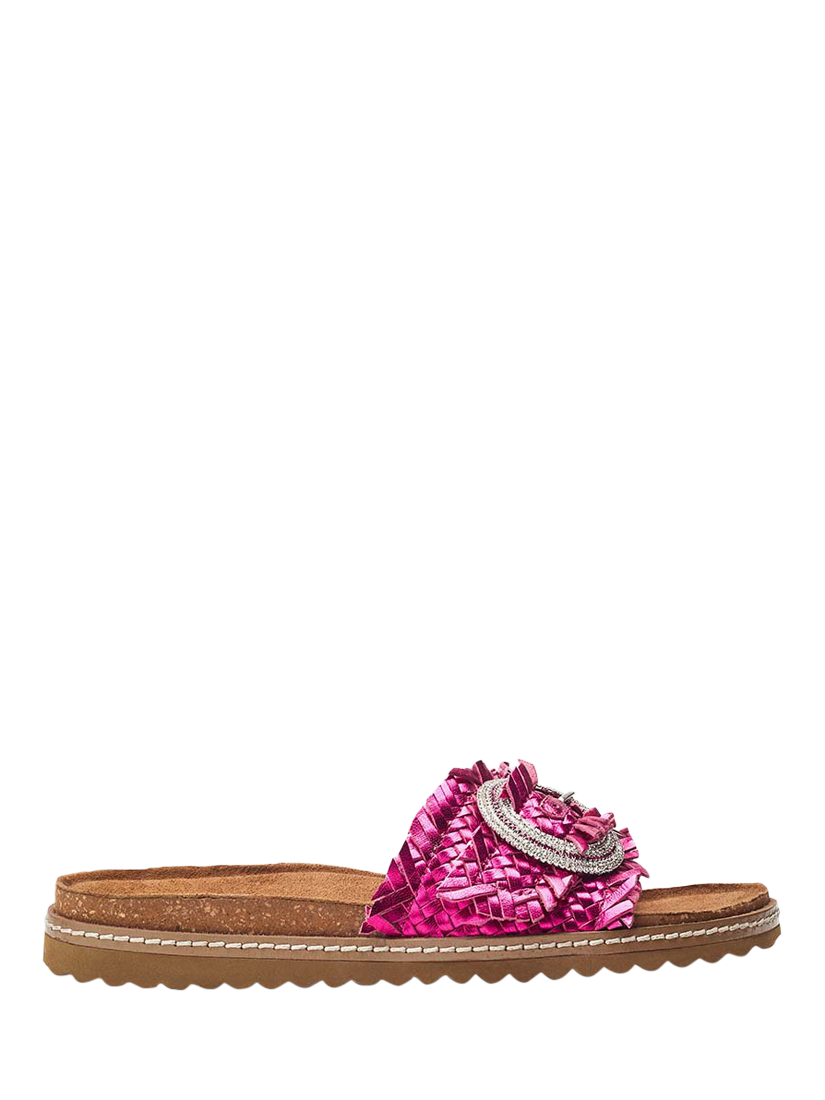 Product image 1 of 4, which shows Moda in Pelle Jarilla Leather Sandals, Pink, 6