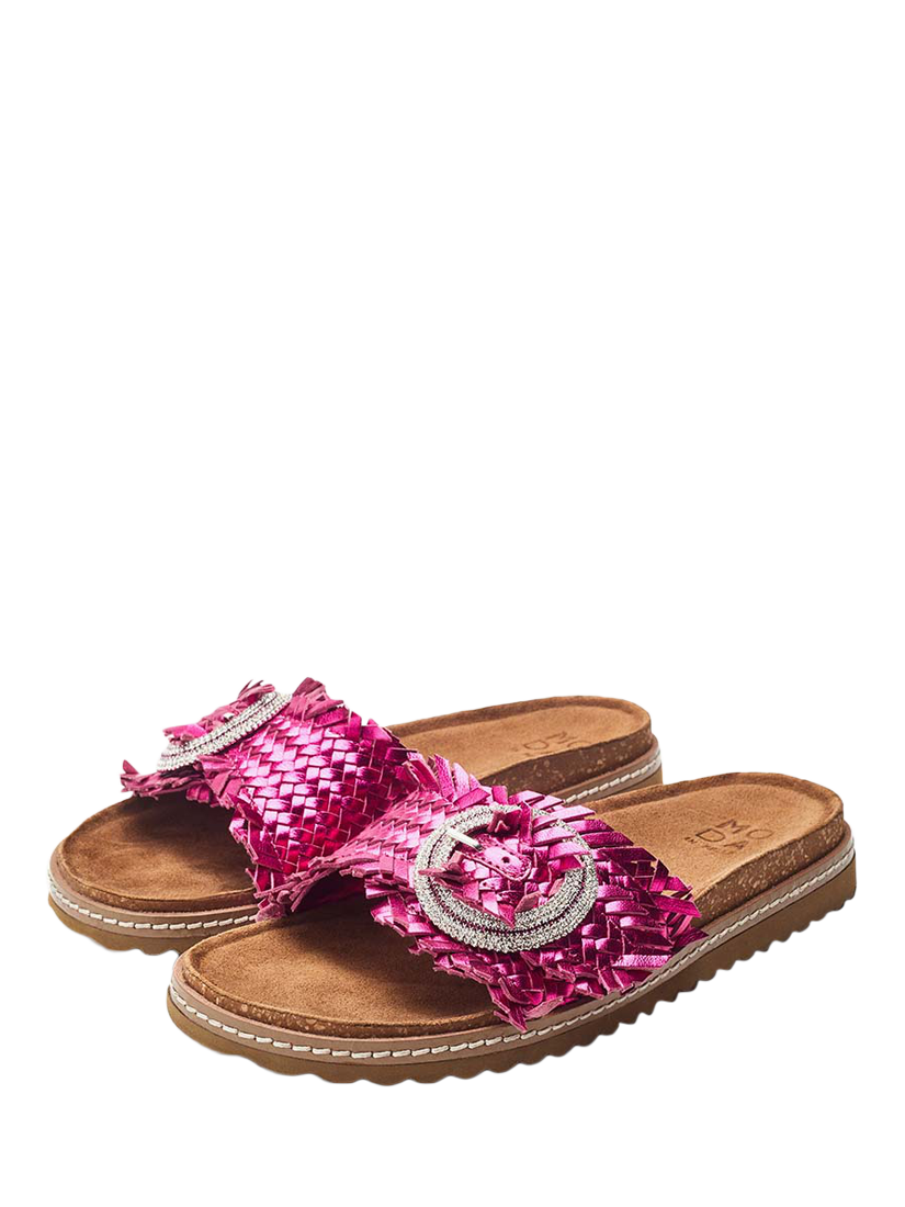 Product image 2 of 4, which shows Moda in Pelle Jarilla Leather Sandals, Pink, 6