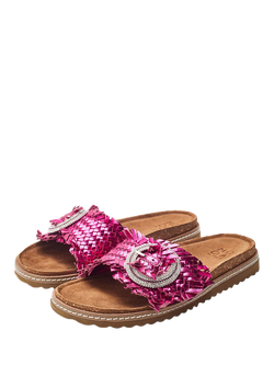 Moda in Pelle Jarilla Leather Sandals - view 2, Pink