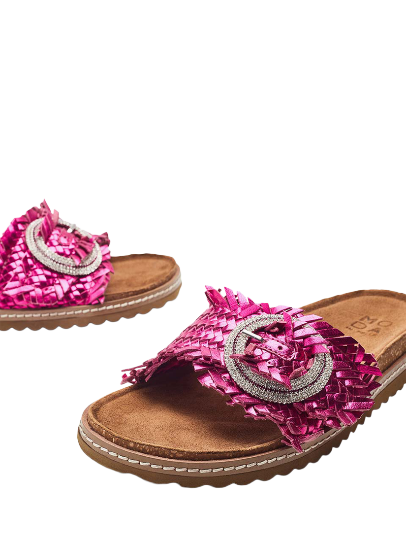 Product image 4 of 4, which shows Moda in Pelle Jarilla Leather Sandals, Pink, 6