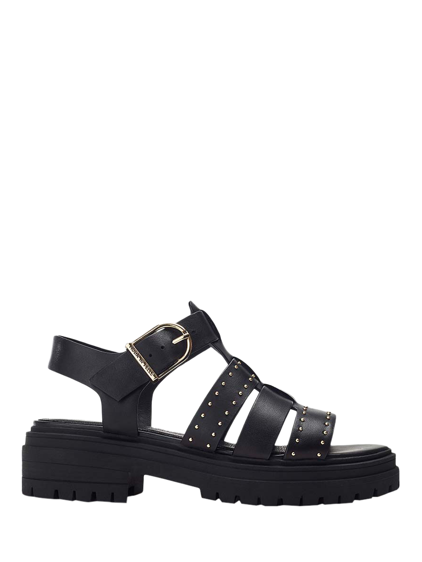 Moda in Pelle Olah Leather Strappy Sandals, Black