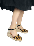 Moda in Pelle Earll Leopard Print Espadrille Sandals