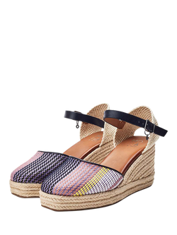 Moda in Pelle Earll Espadrille Sandals - view 2, Navy/Multi
