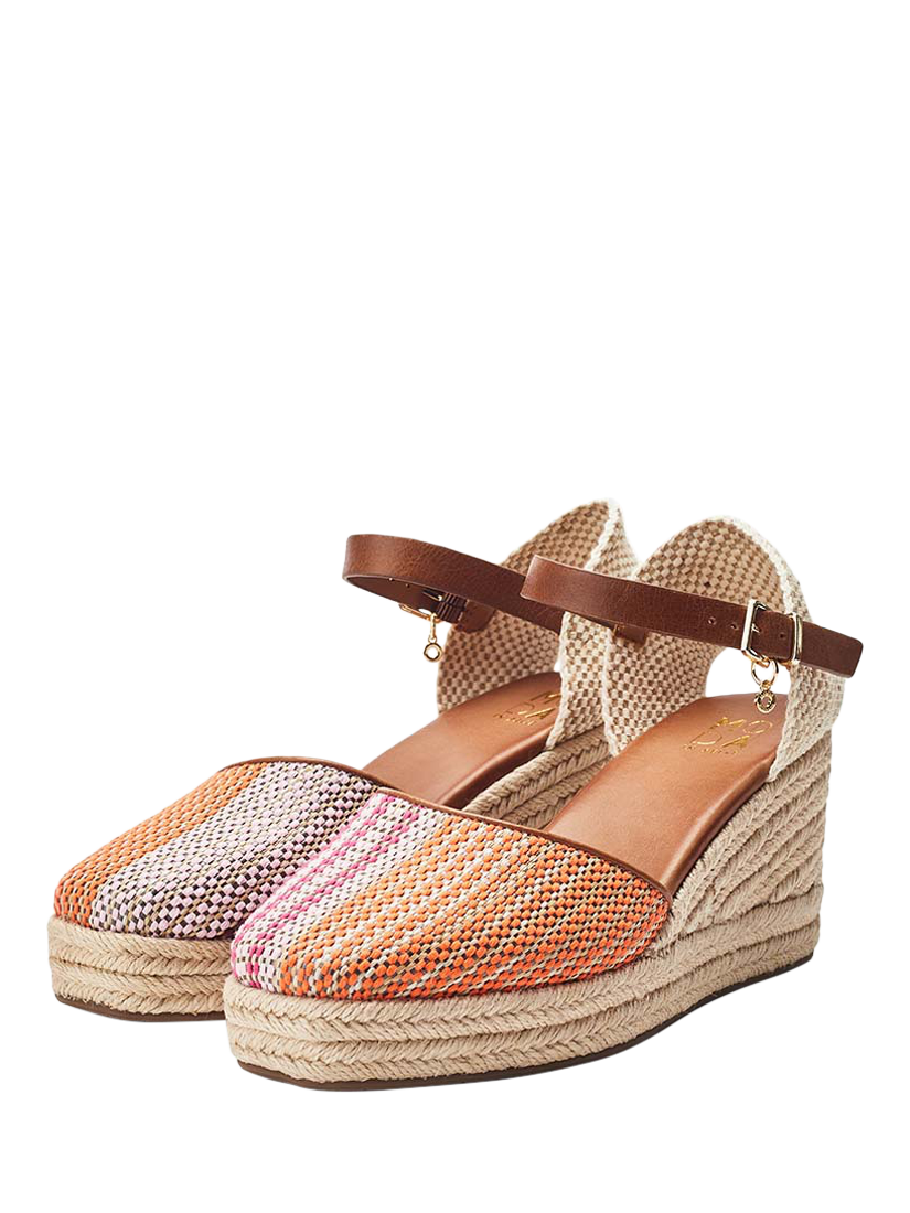 Product image 2 of 4, which shows Moda in Pelle Earll Espadrille Sandals, Pink/Multi, 3