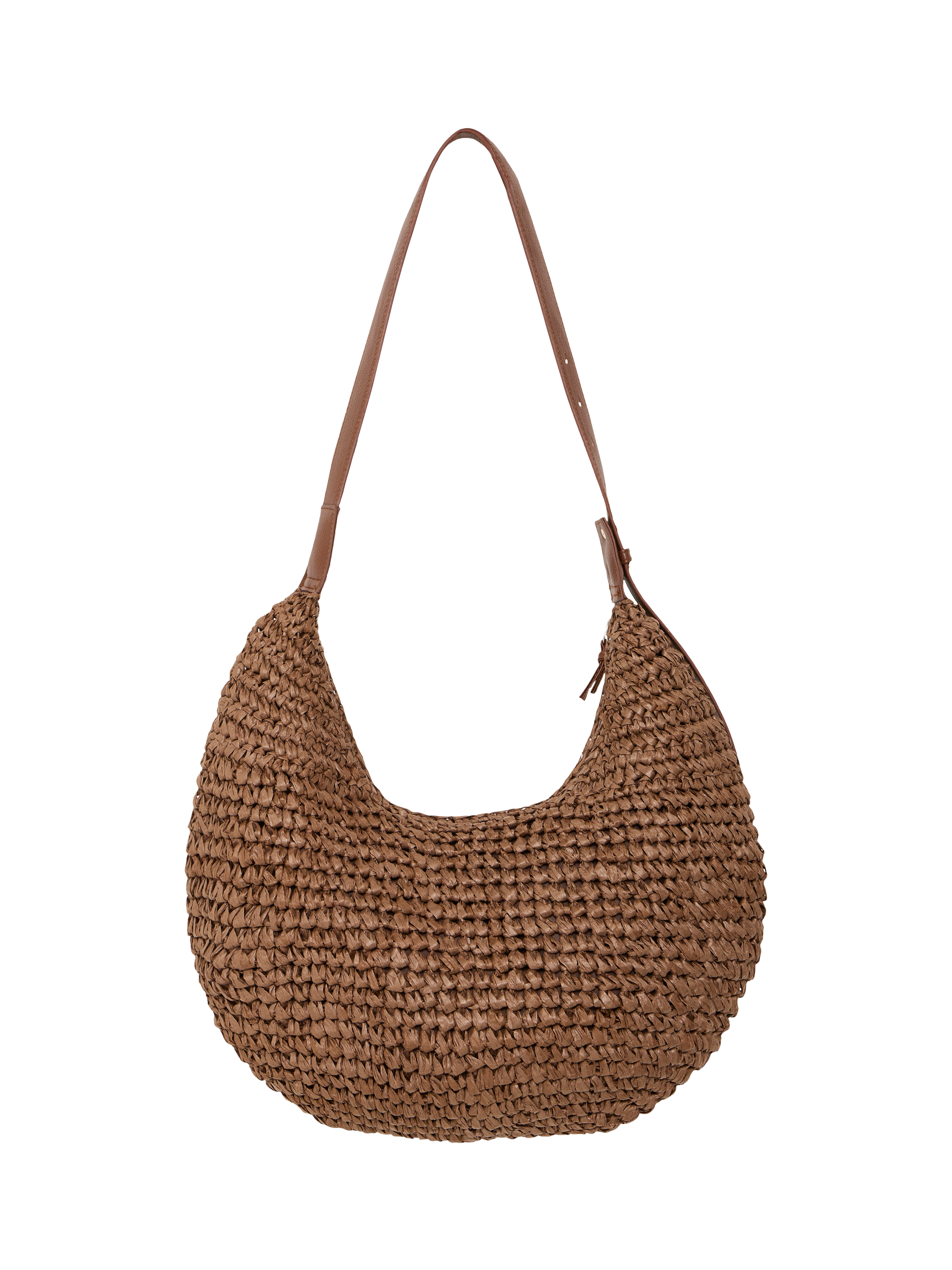Product image 4 of 6, which shows ICHI Cathe Woven Shoulder Bag, Caribou