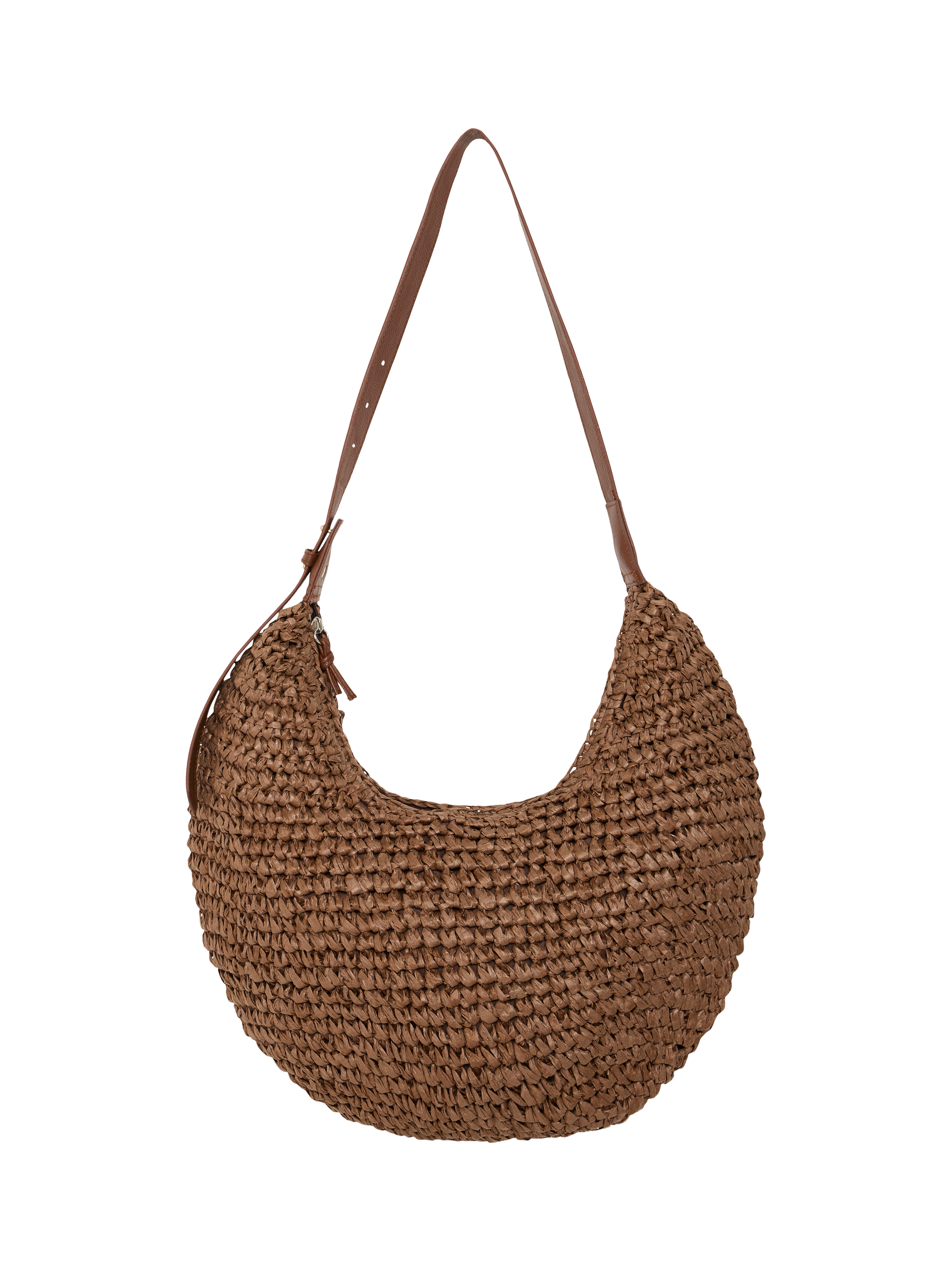 Product image 5 of 6, which shows ICHI Cathe Woven Shoulder Bag, Caribou