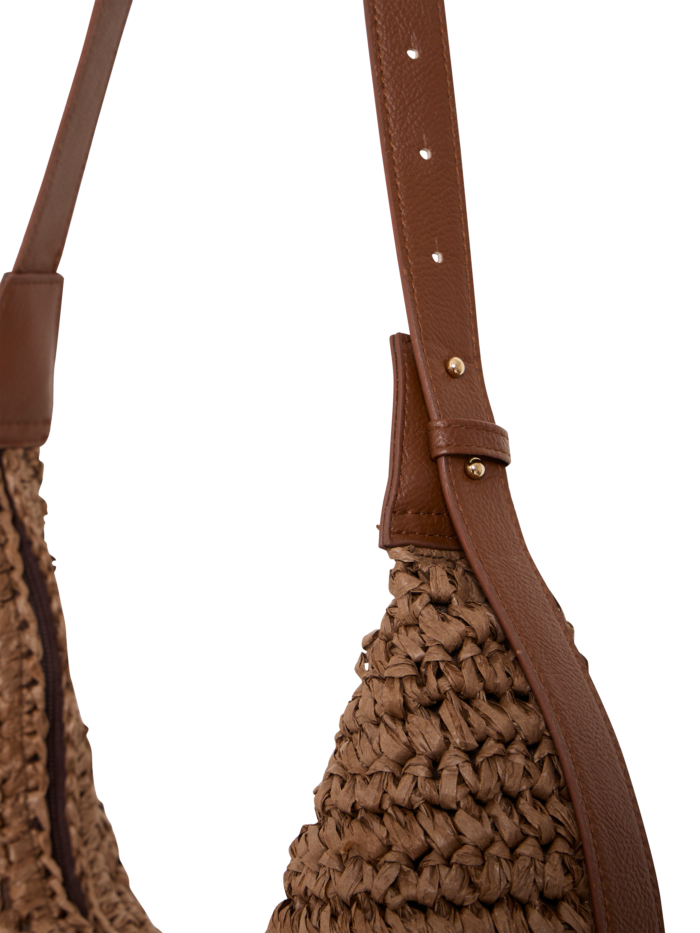 Product image 6 of 6, which shows ICHI Cathe Woven Shoulder Bag, Caribou
