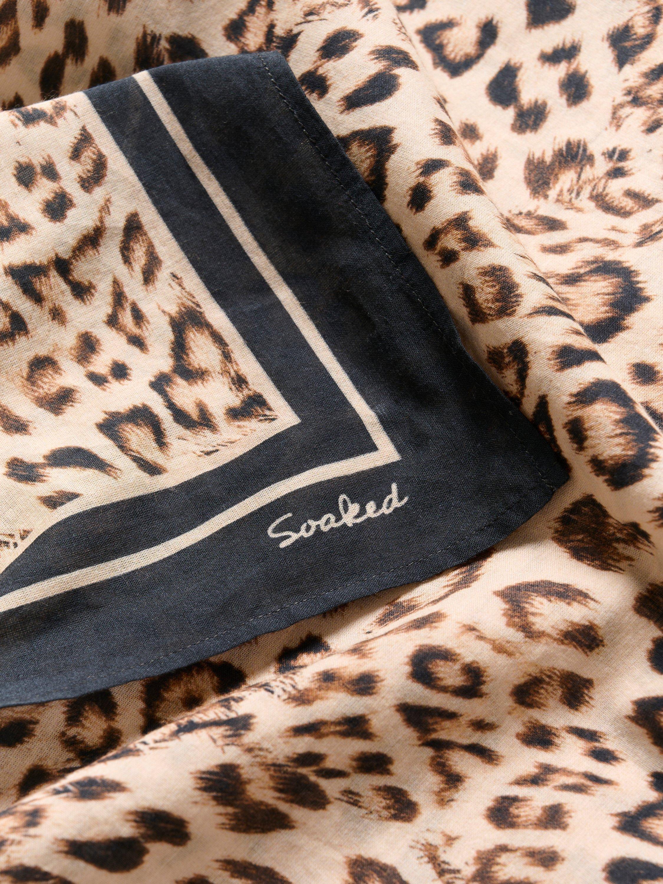 Product image 3 of 5, which shows Soaked In Luxury Elkie Leopard Print Scarf, Multi, One Size