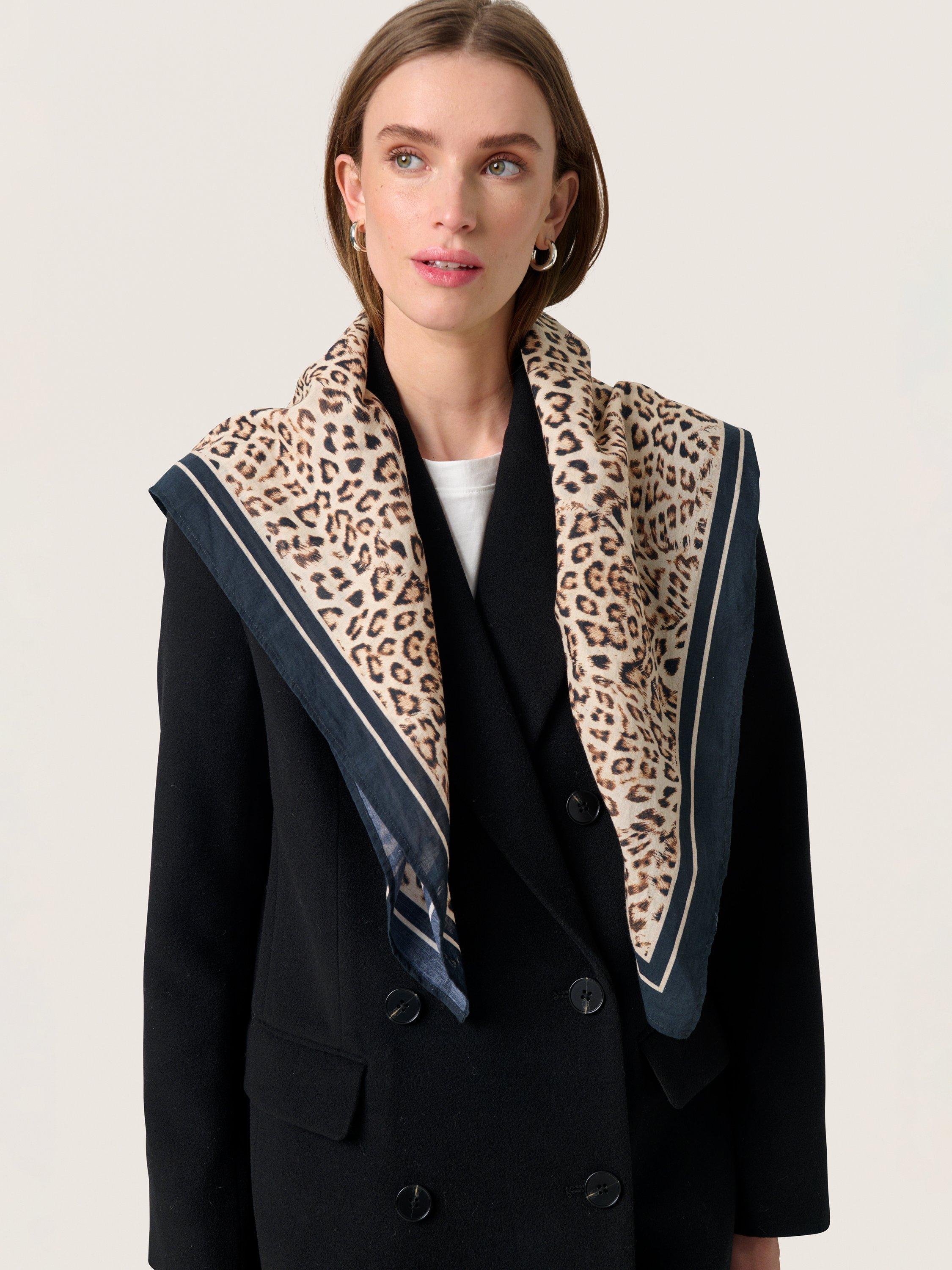 Product image 4 of 5, which shows Soaked In Luxury Elkie Leopard Print Scarf, Multi, One Size