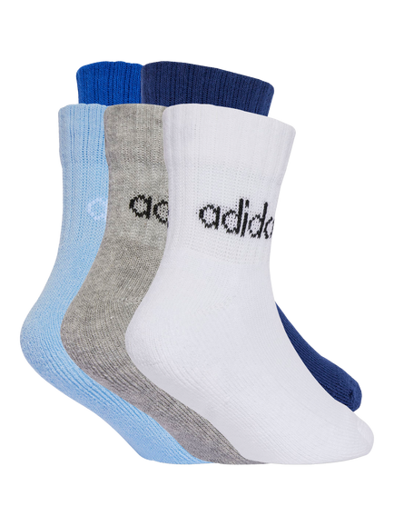 adidas Kids' Cotton Blend Ankle Socks, Pack of 5, Blue/Royal Blue - view 2, Blue/Royal Blue