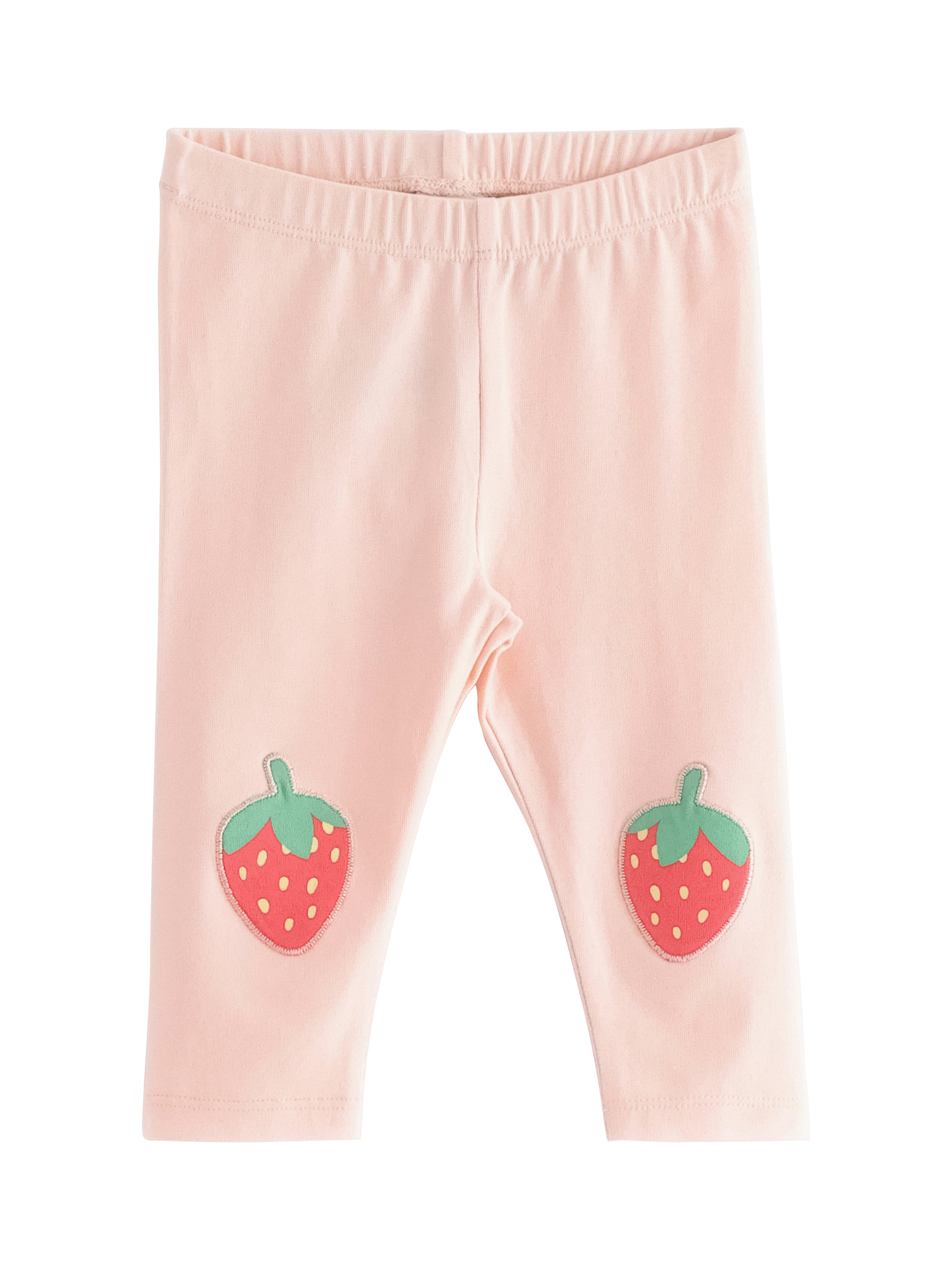 Product image 1 of 3, which shows Lindex Baby Knee Patch Leggings, Light Pink, 4-6 months
