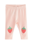 Lindex Baby Knee Patch Leggings, Light Pink
