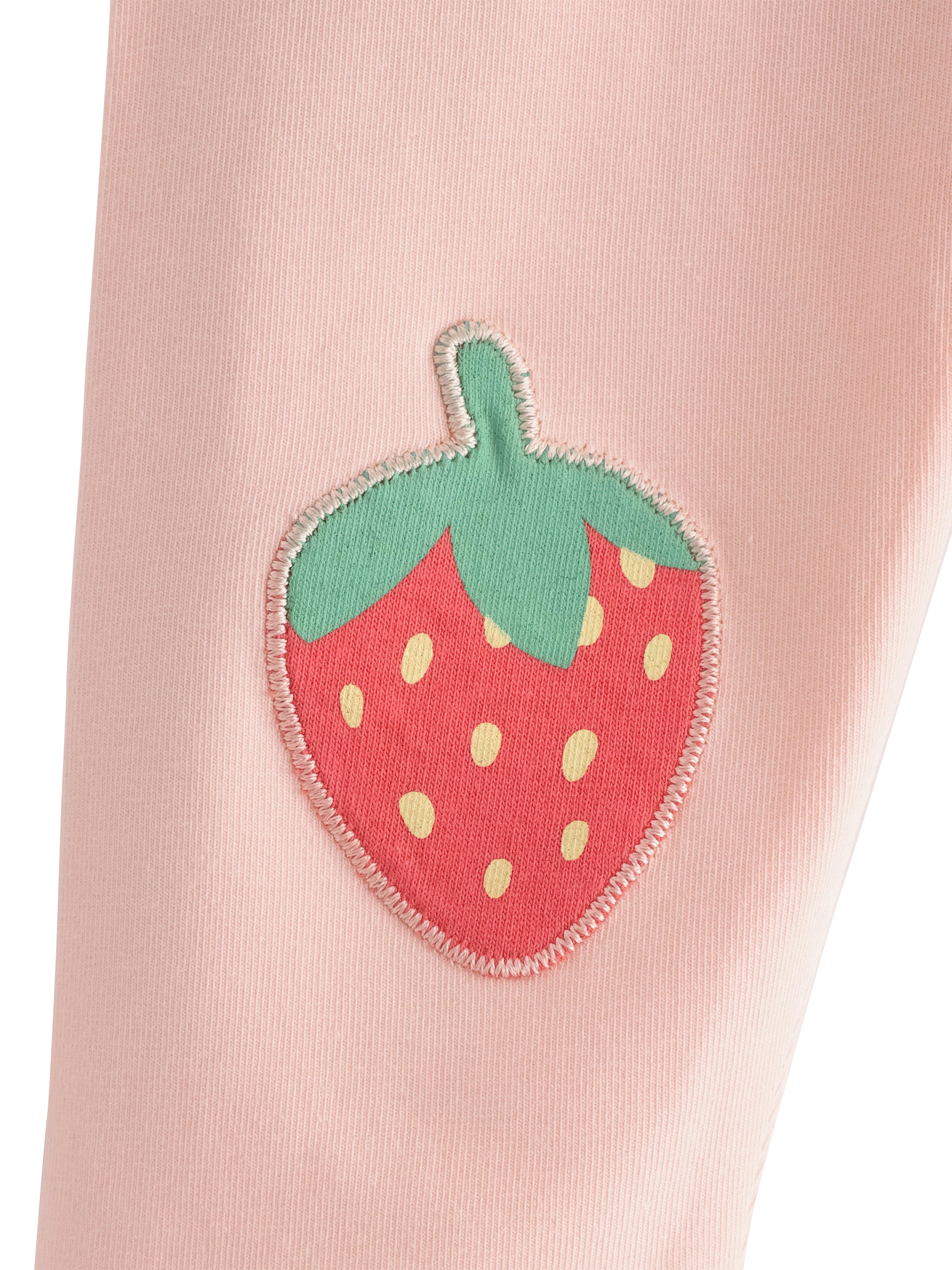 Product image 3 of 3, which shows Lindex Baby Knee Patch Leggings, Light Pink, 4-6 months