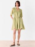 Whistles Cotton Frill Mini Dress