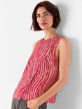 Whistles Zebra Layered Wrap Crepe Tank Top