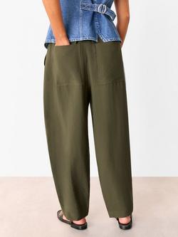 Whistles Petite Tie Waist Trousers - view 2, Khaki