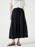HUSH Air Flow Balloon Midi Skirt, Black
