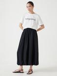 HUSH Air Flow Balloon Midi Skirt, Black