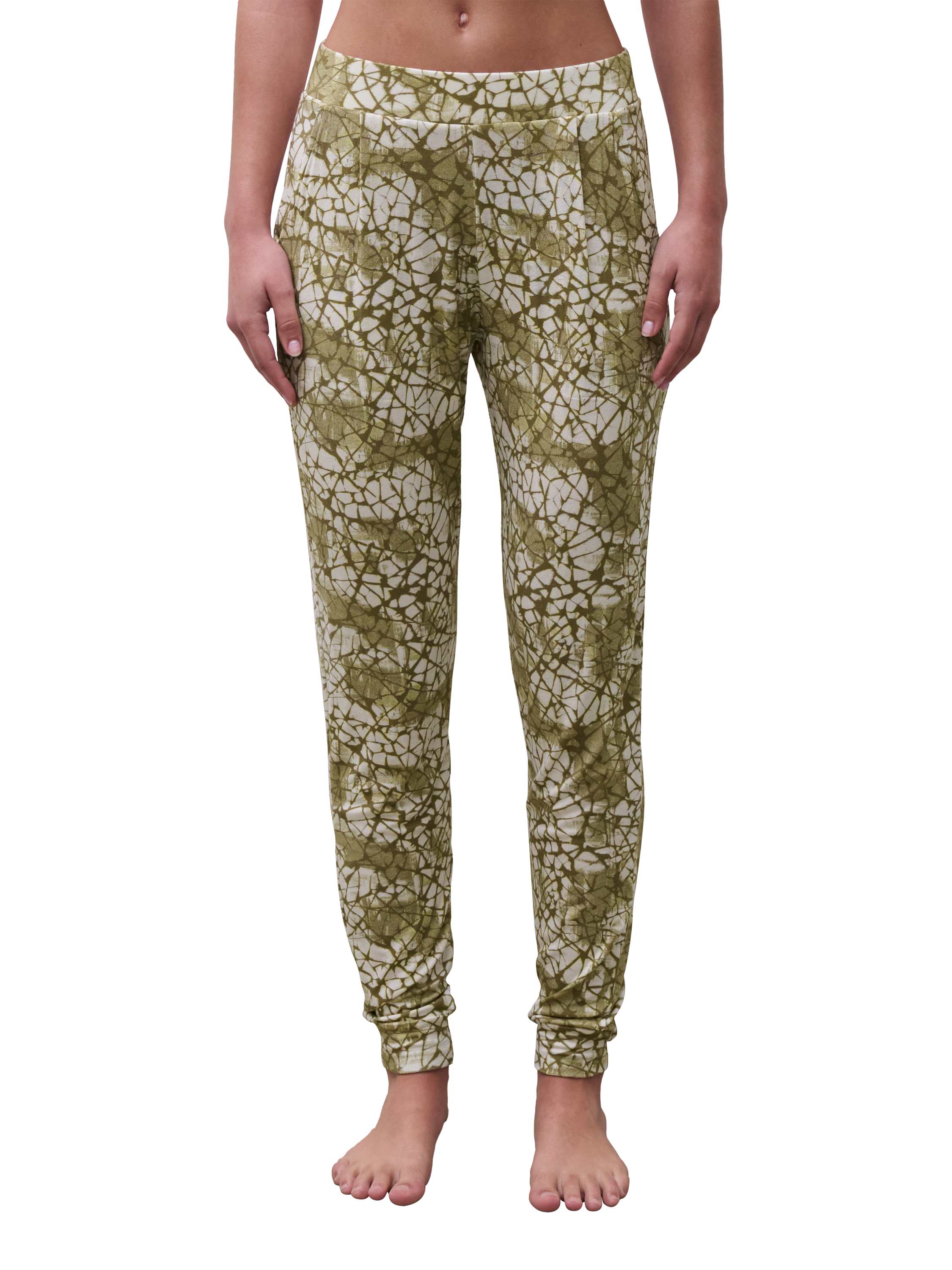 Product image 1 of 4, which shows Femilet Yara Pyjama Bottoms, Green/Multi, S