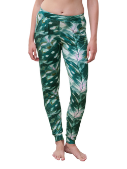 Femilet Yara Leaves Pyjama Bottoms, Green/Multi, Green/Multi