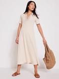 Mint Velvet Crochet Collar Midi Dress, Natural