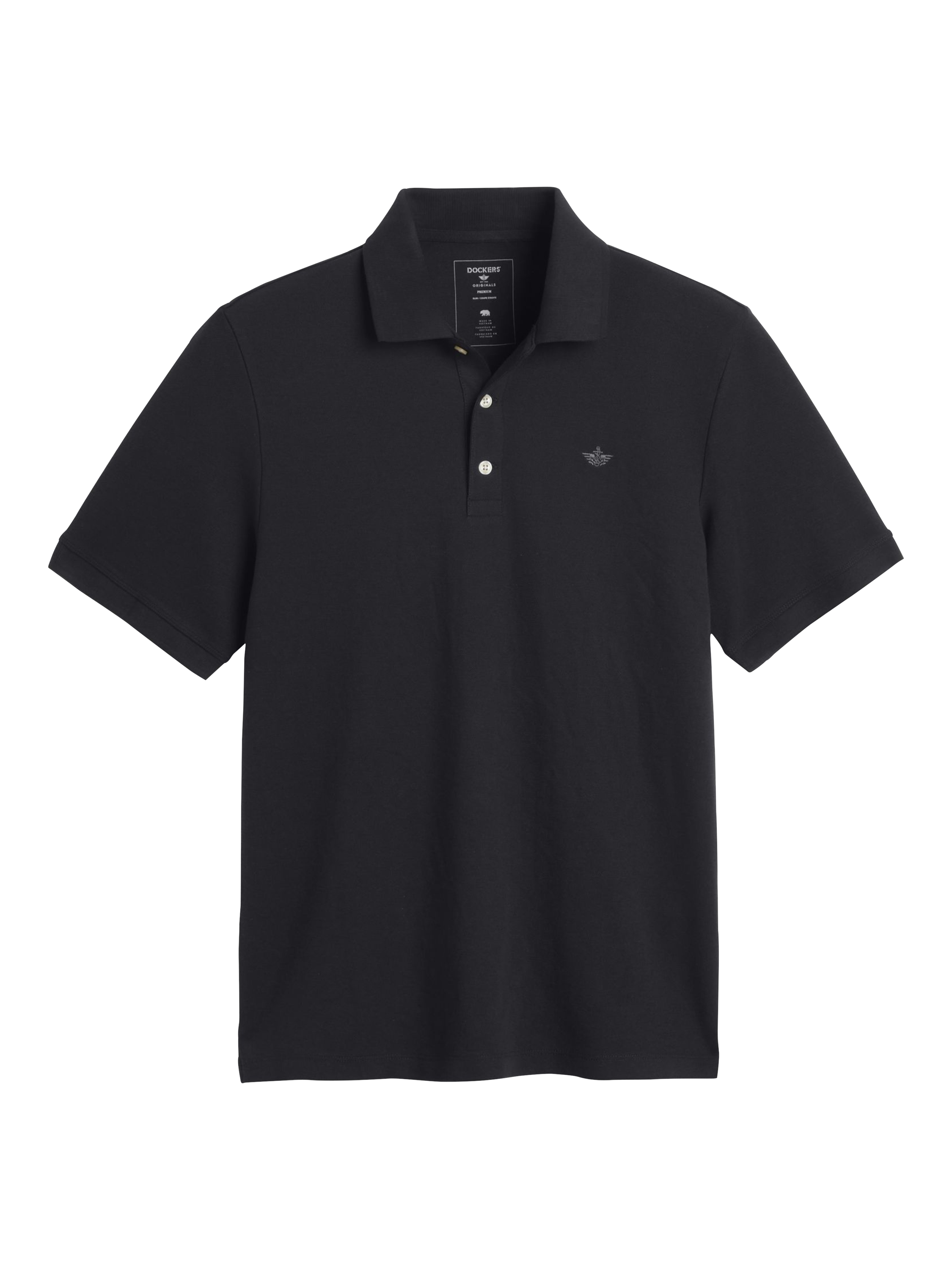 Product image 3 of 4, which shows Dockers Slim Fit Original Polo Shirt, Black, L