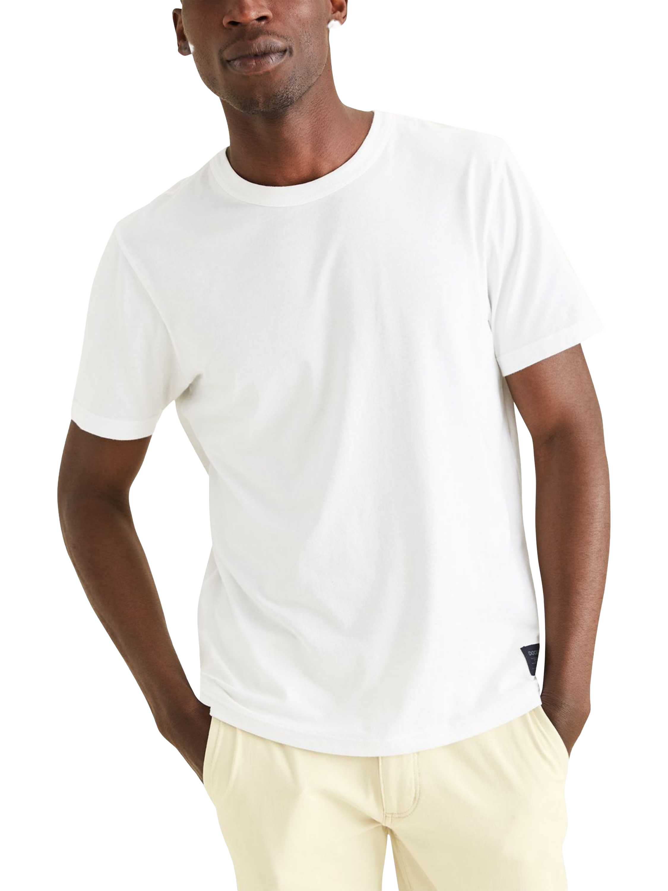 Product image 1 of 4, which shows Dockers Slim Fit Icon T-Shirt, White, S
