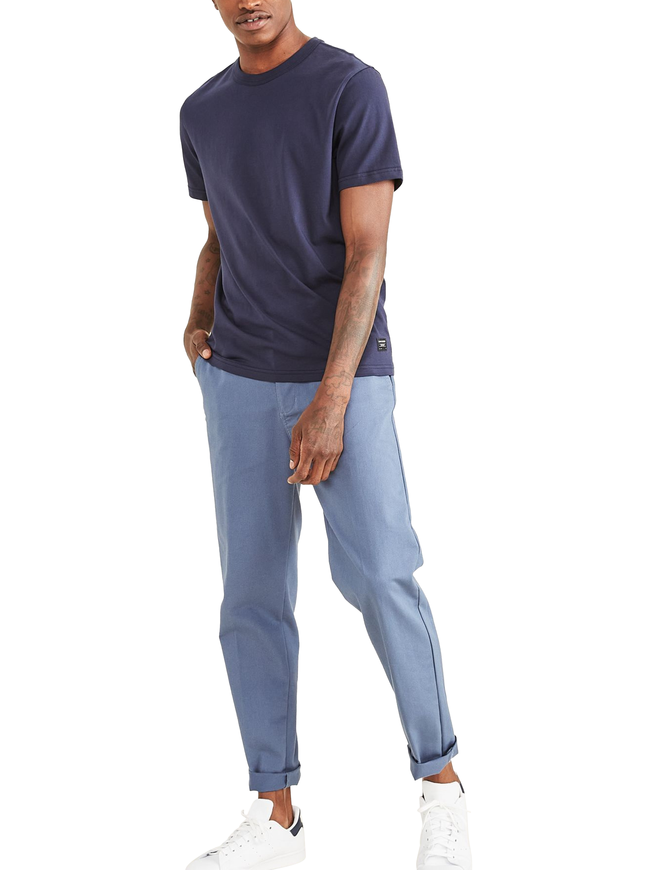 Product image 1 of 4, which shows Dockers Slim Fit Icon T-Shirt, Blue, S