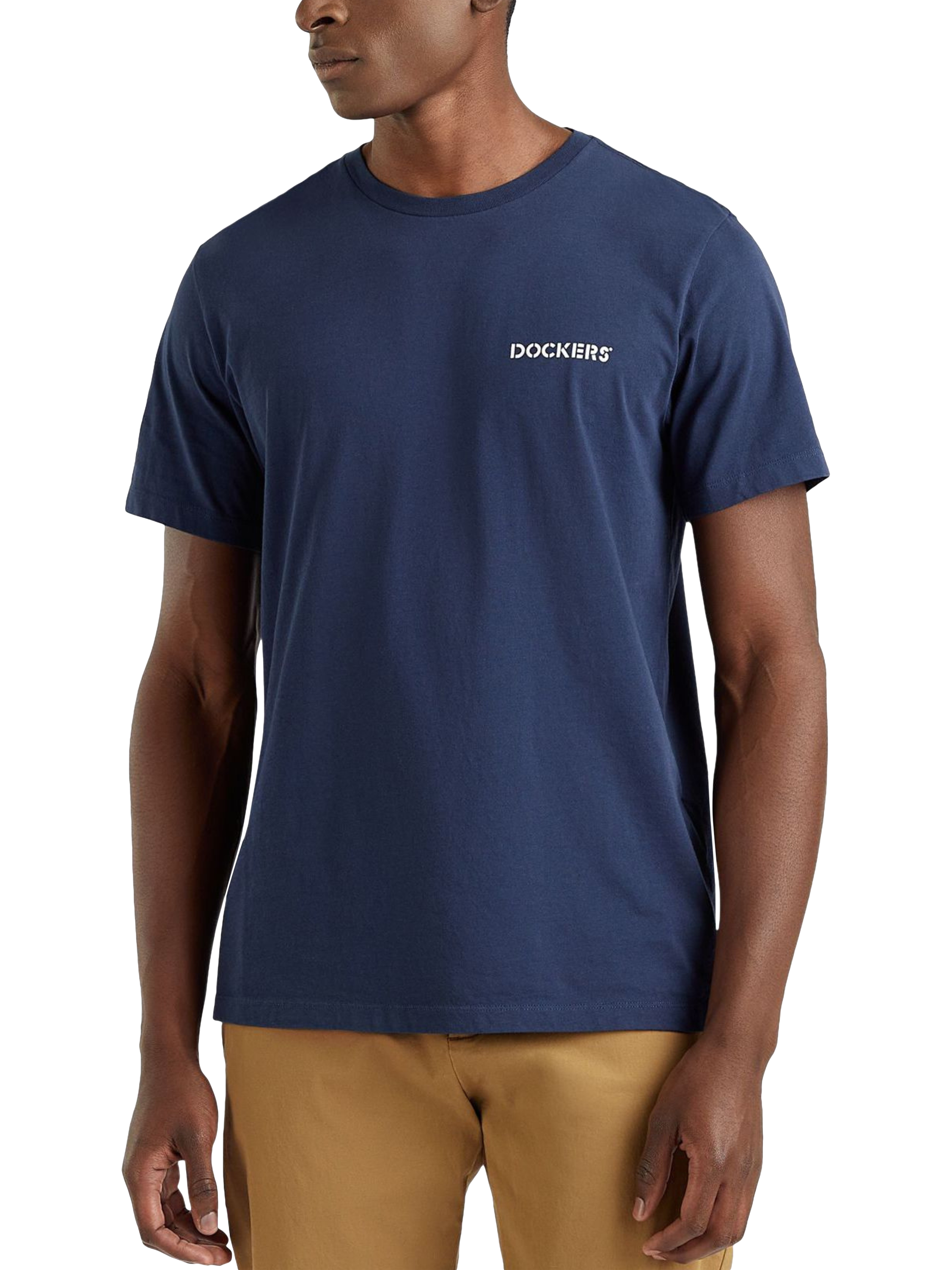 Product image 1 of 11, which shows Dockers Graphic Logo Cotton T-Shirt, Blue, L