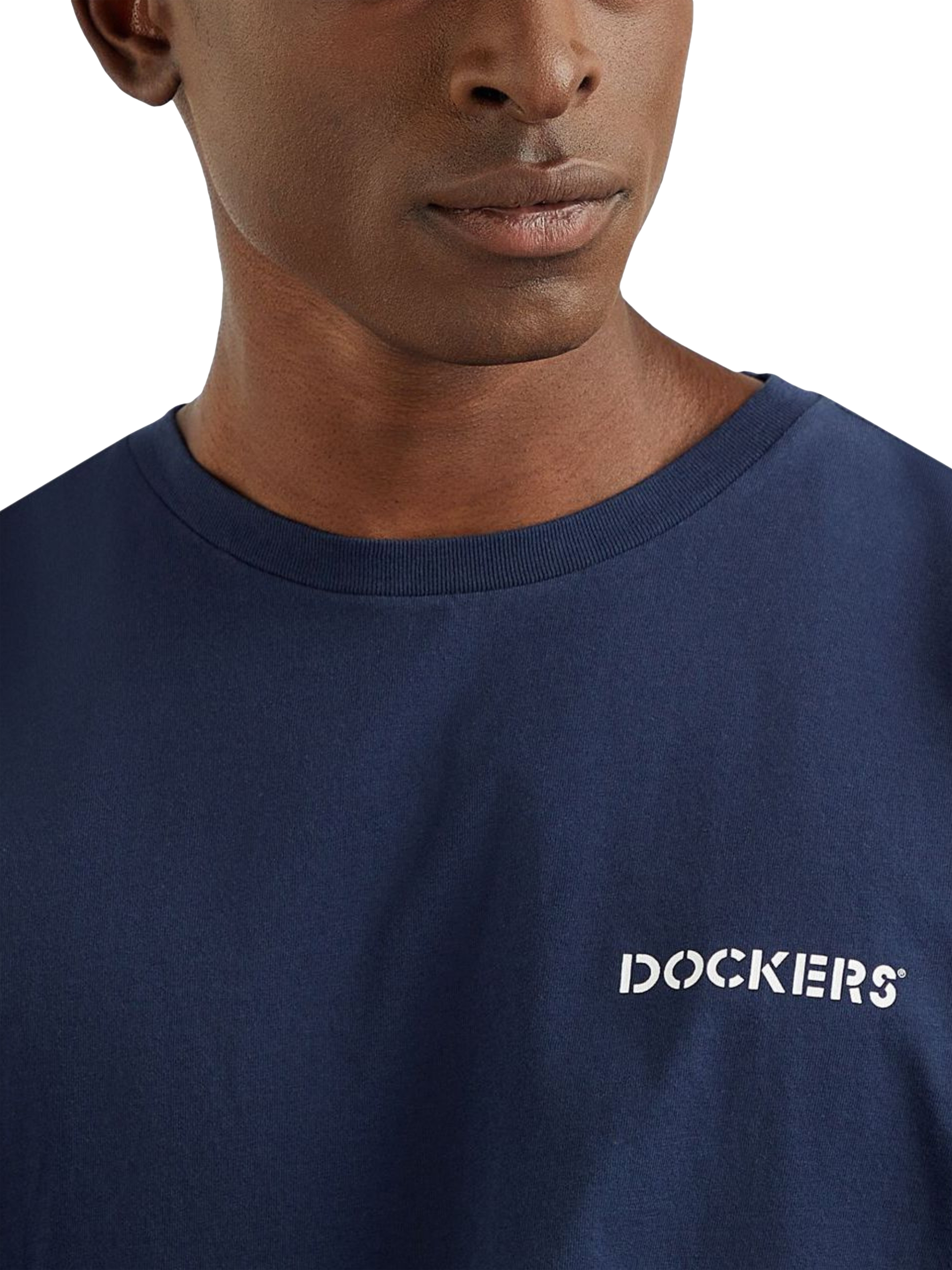 Product image 3 of 11, which shows Dockers Graphic Logo Cotton T-Shirt, Blue, L