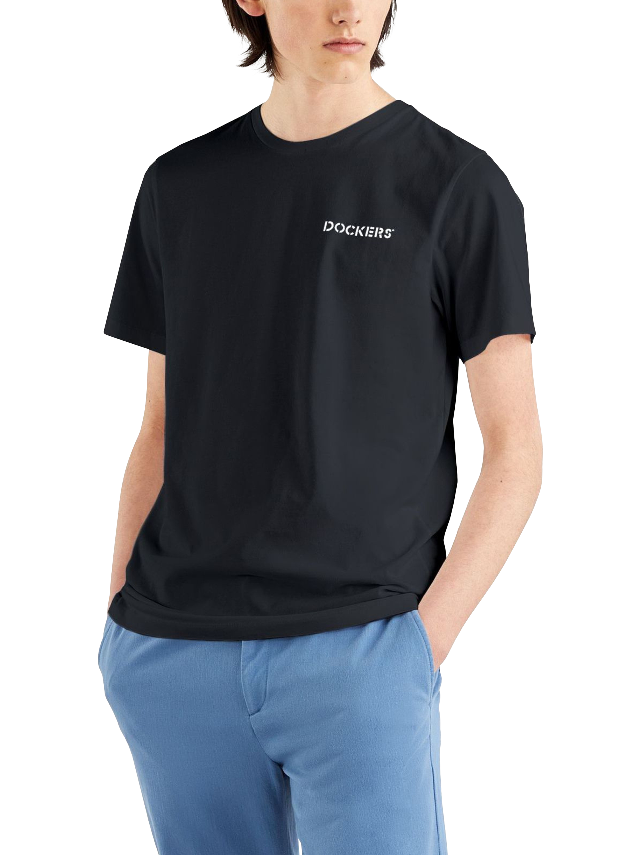 Product image 4 of 4, which shows Dockers Graphic Logo Cotton T-Shirt, Black, L