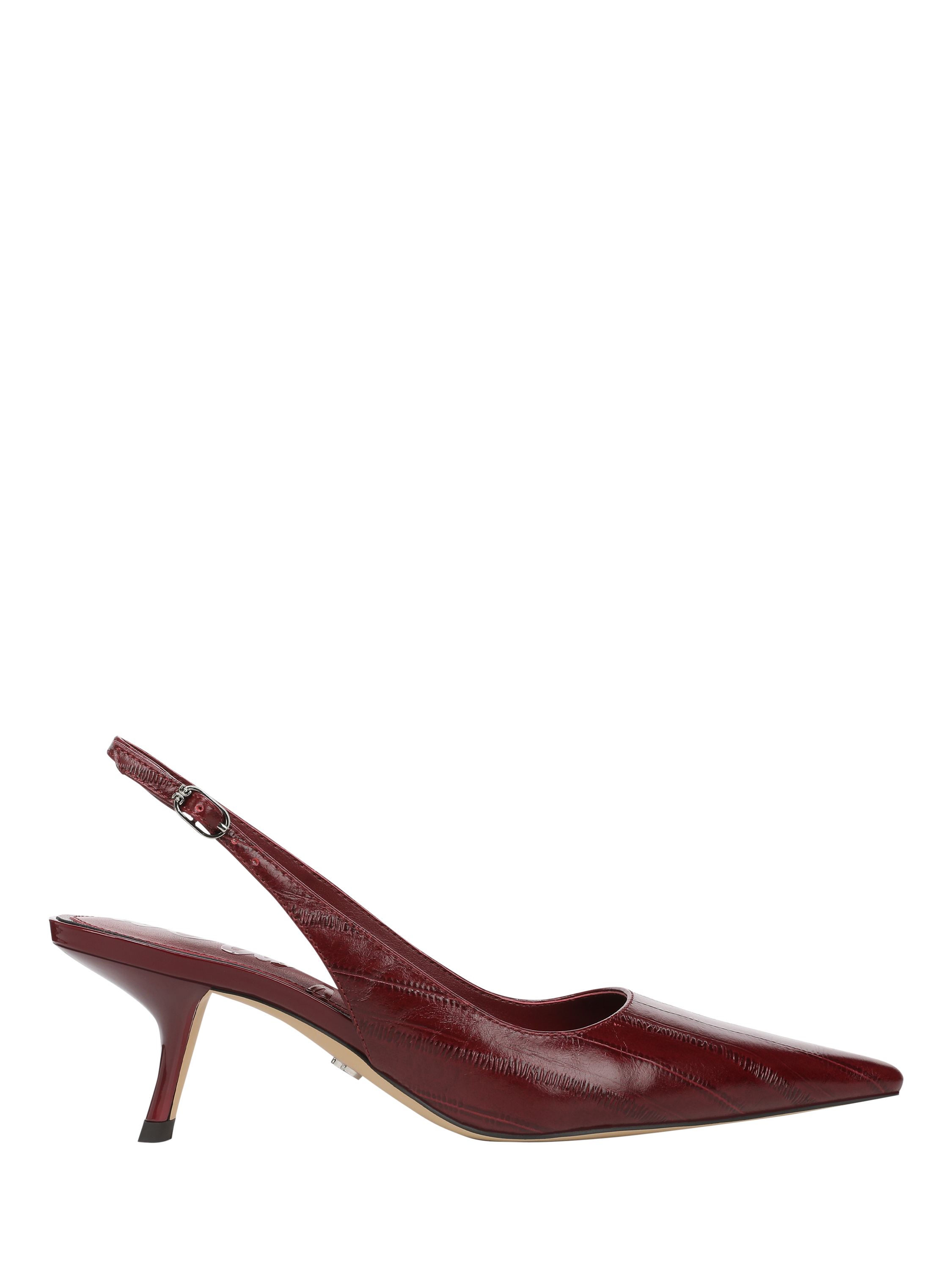 Product image 1 of 6, which shows Sam Edelman Bianka Leather Slingback Pumps, French Merlot, 4
