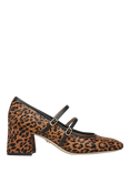 Sam Edelman Sarah Mary Jane Leather Court Shoes, Tan/Multi