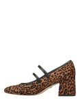 Sam Edelman Sarah Mary Jane Leather Court Shoes, Tan/Multi