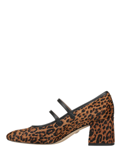 Sam Edelman Sarah Mary Jane Leather Court Shoes, Tan/Multi - view 2, Tan/Multi