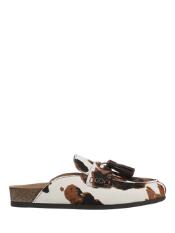 Sam Edelman Astrid Leather Animal Print Flatform Shoes, Brown/Multi