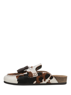 Sam Edelman Astrid Leather Animal Print Flatform Shoes - view 2, Brown/Multi