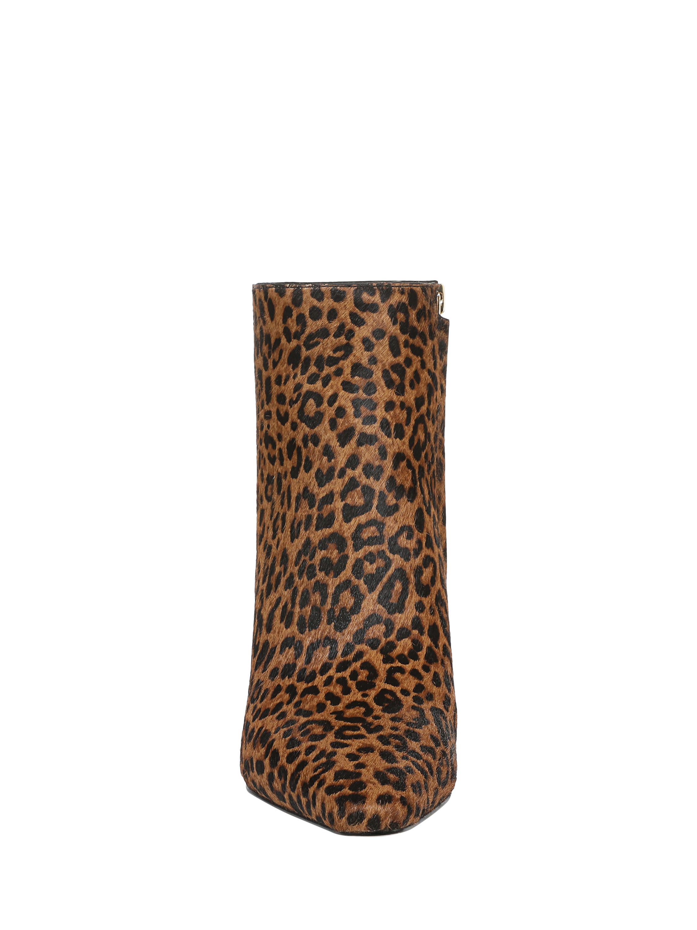 Product image 4 of 6, which shows Sam Edelman Saige Leather Leopard Print Stiletto Heel Ankle Boots, Granada Tan, 5