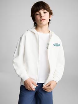 Mango Kids' Honolulu Cotton Hoodie, Natural White