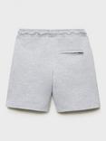 Mango Kids' Drawstring Sweat Shorts, Medium Grey