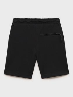 Mango Kids' Cotton Zip Pocket Shorts - view 2, Black