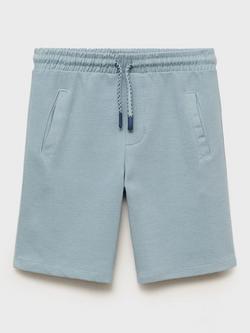 Mango Kids' Ottosho Cotton Shorts, Medium Blue