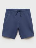 Mango Kids' Ottosho Cotton Shorts, Navy