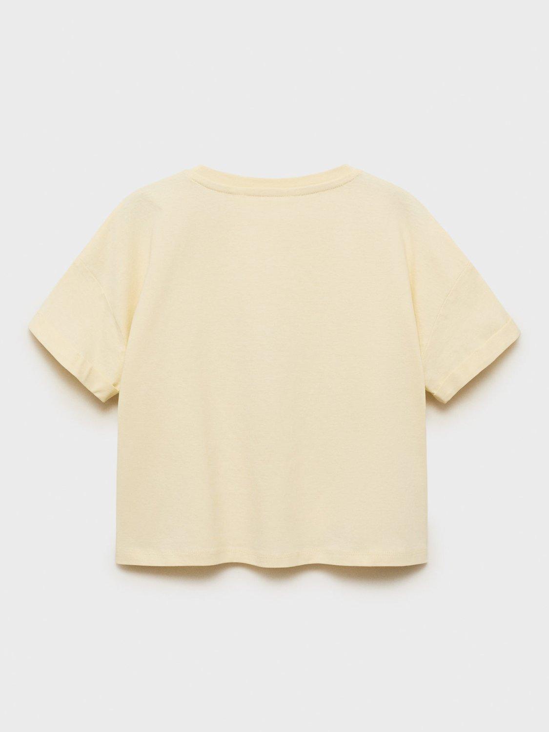 Product image 2 of 4, which shows Mango Kids' Paradise Cotton T-Shirt, Yellow, 11-12 years