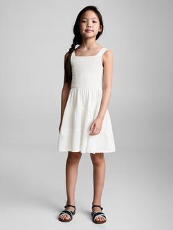 Mango Kids' Cotton Smock Dress - view 2, Natural White