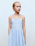 Mango Kids' Martina Cotton Dress, Medium Blue