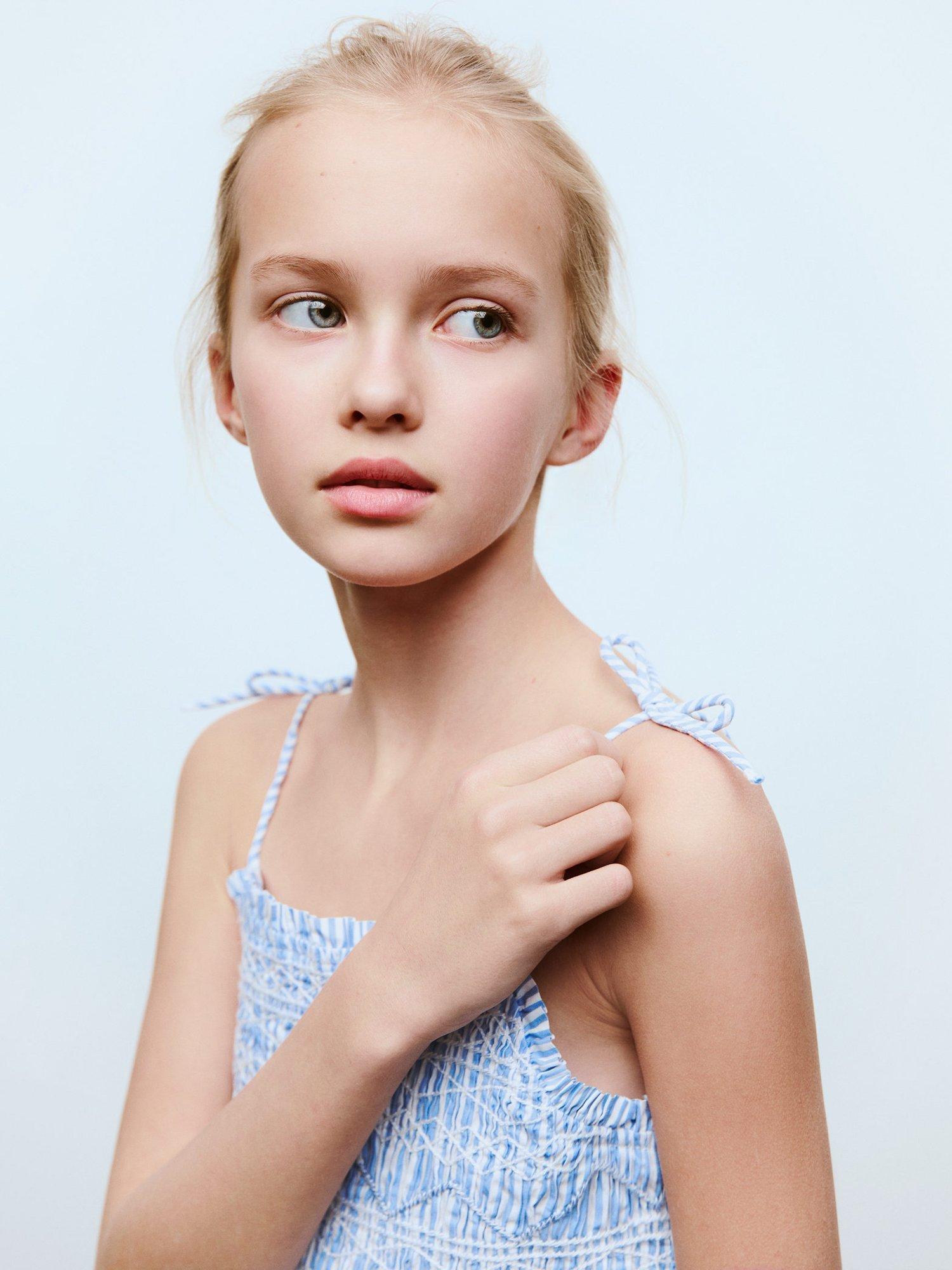 Product image 6 of 7, which shows Mango Kids' Martina Cotton Dress, Medium Blue, 13-14 yrs