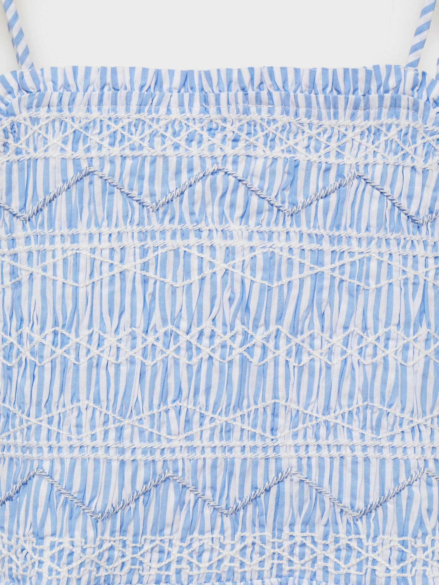 Product image 7 of 7, which shows Mango Kids' Martina Cotton Dress, Medium Blue, 13-14 yrs